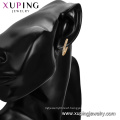 97072 xuping environmental copper hoop gold plated stone earring